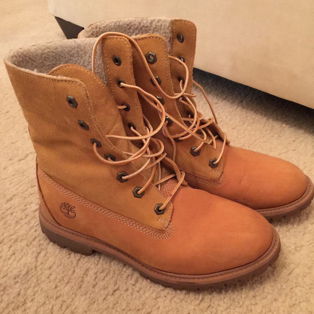 Fleece Fold Down Timberland Boots
