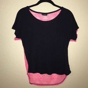 T-shirt with see though back