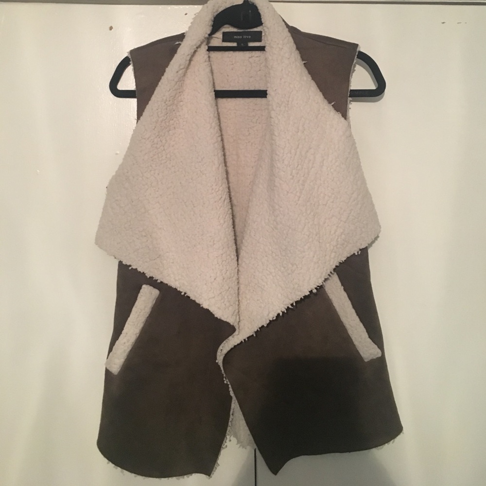 Dark green vest with cotton lining