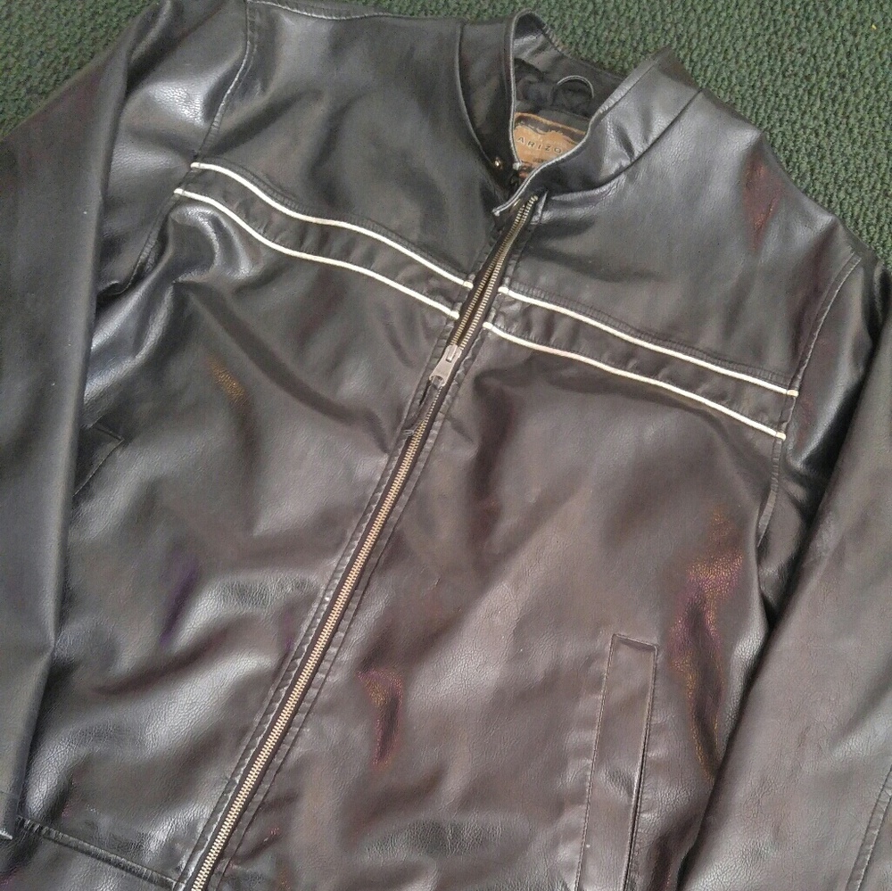 Arizona leather jacket and jeans