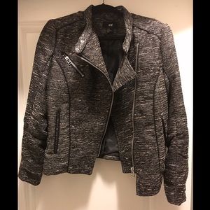 H&M Tweed Motorcycle Style Jacket