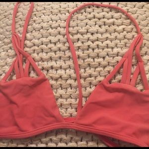 Pink acacia bikini top