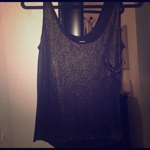 Urban outfitters gold and black tank