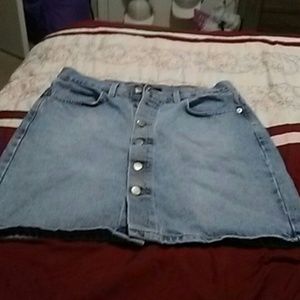 Denim mini skirt