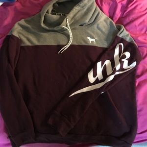 PINK cowl neck hoodie