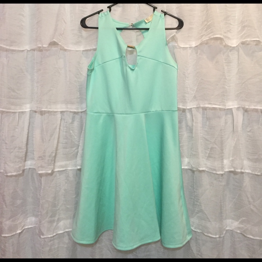 Mint color dress