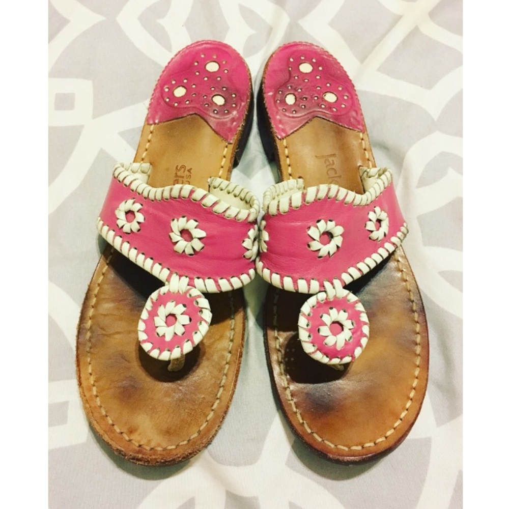 Pink & White Jack Rogers