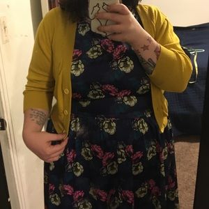 Modcloth crop cardigan in mustard