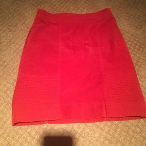 Anthropologie red velvet skirt