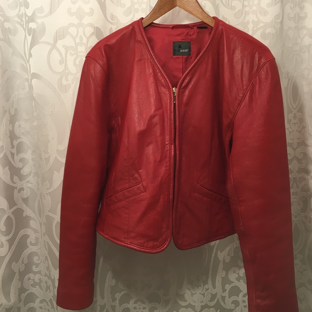 100% Leather Red Jacket