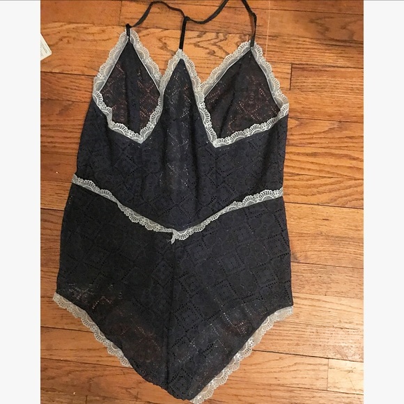 Free People Intimates "Be My Babe" Navy Bodysuit - Picture 5 of 6