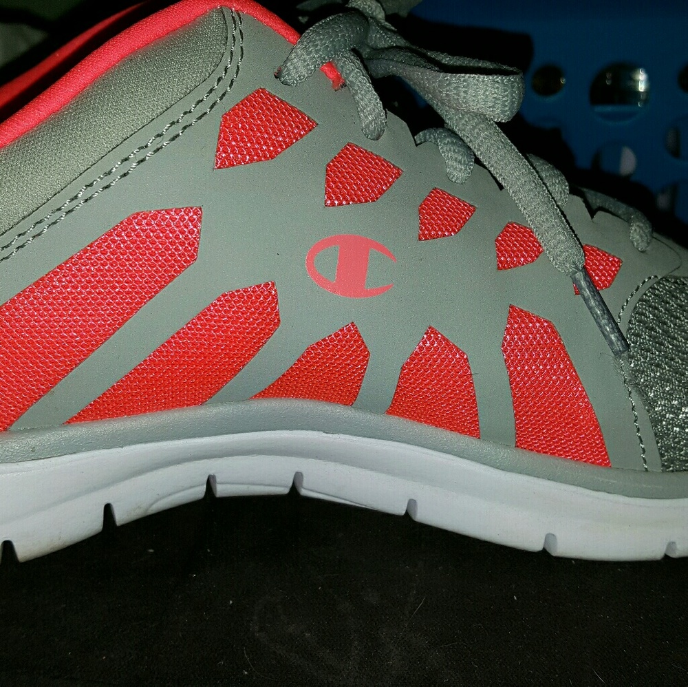 NWOT & IN BOX Champion Grey/Coral Shoes