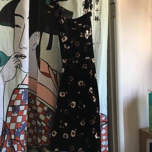 Kendall and Kylie floral velvet dress