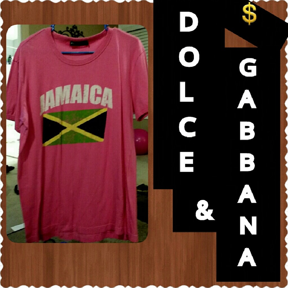Dolce and Gabbana Jamaica pink tshirt size xL