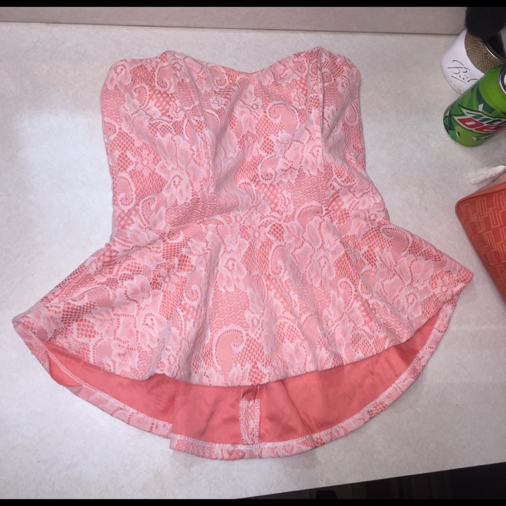 Coral High Low Shirt