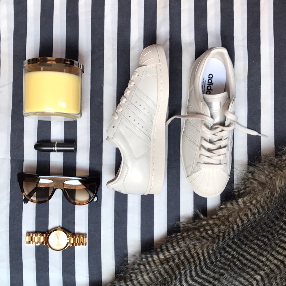 Pearl Grey Mi Adidas Superstar 80s