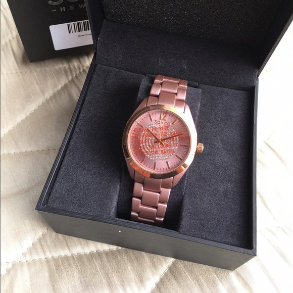 ♦️Just Reduced!♦️SO & CO Rose Crystal Watch - Picture 3 of 4