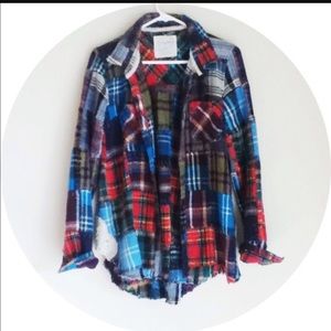 Free People patchwork flannel