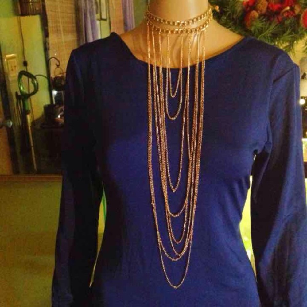 BODY CROSSOVER HARNESS CHAIN NECKLACE