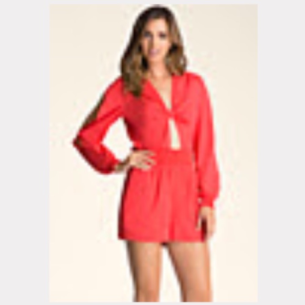 BEBE Low Front Knotted Romper
