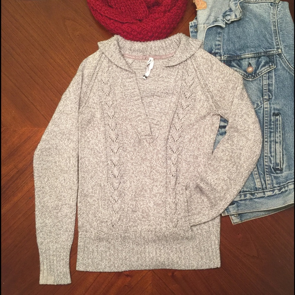 Gray Anchor Blue Sweater