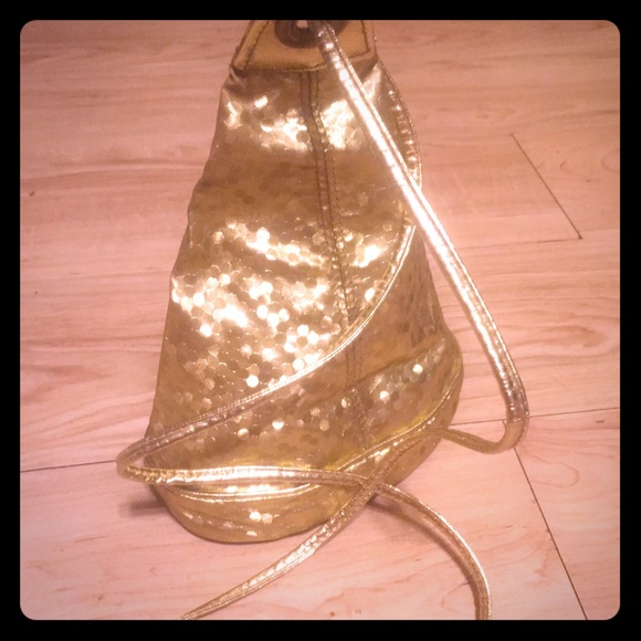 GOLD 💃💃LAME EVENING BAG - Picture 1 of 3