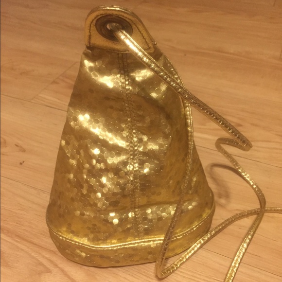 GOLD 💃💃LAME EVENING BAG - Picture 2 of 3