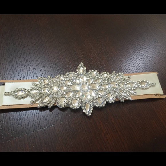 Swarovski rhinestone wedding dress belt sash main image 2