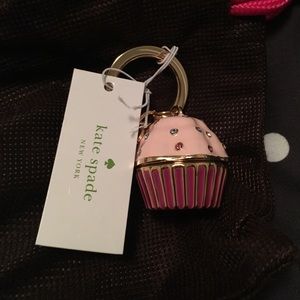 NWT Kate Spade cupcake keychain