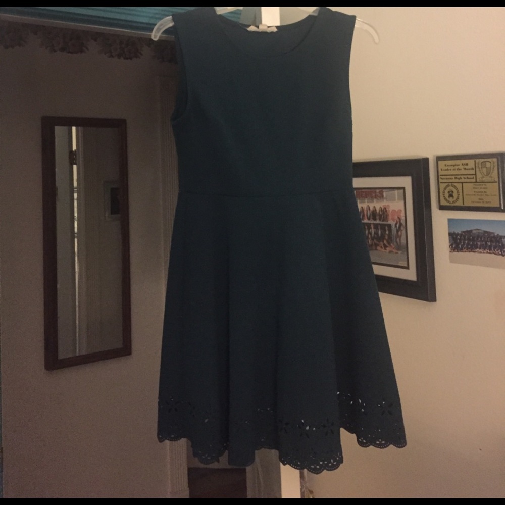 Green mini dress