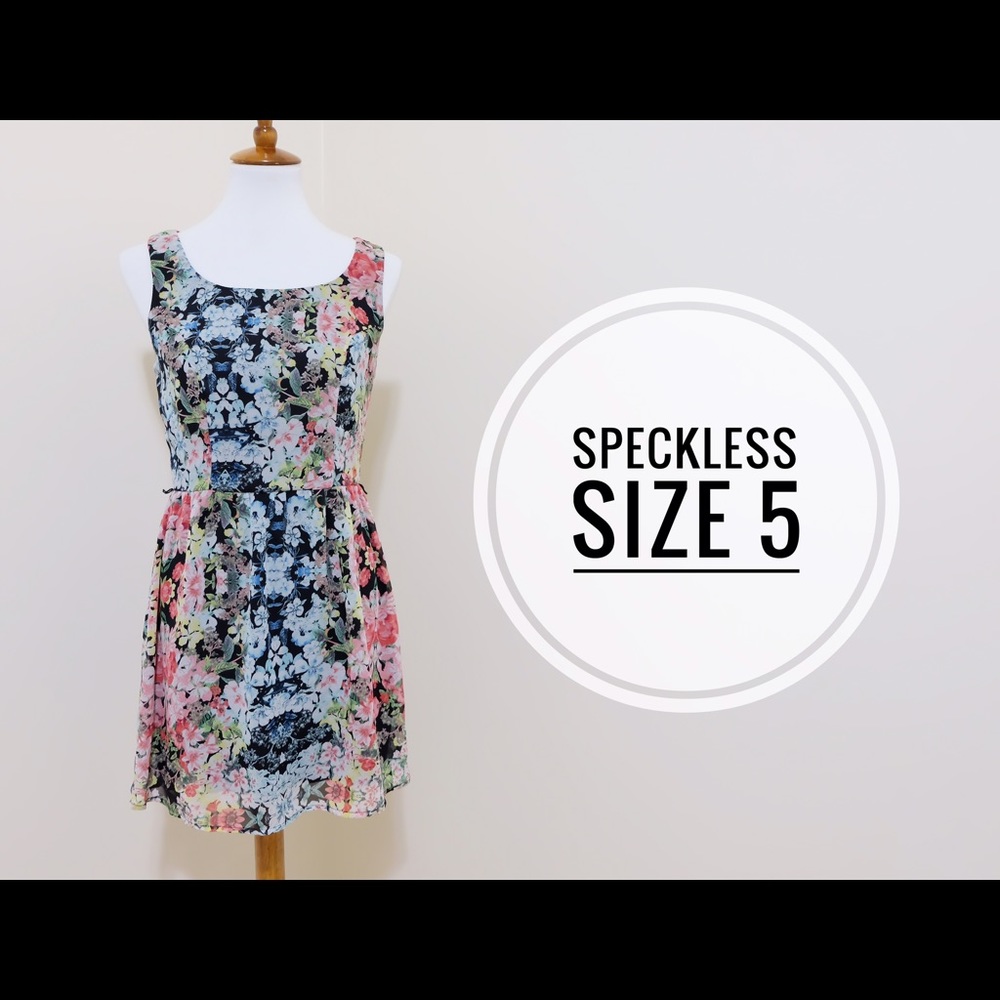 Speckless Sleeveless Floral Dress