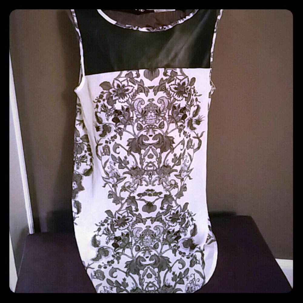 Bisou Bisou Sheer Top w zip back