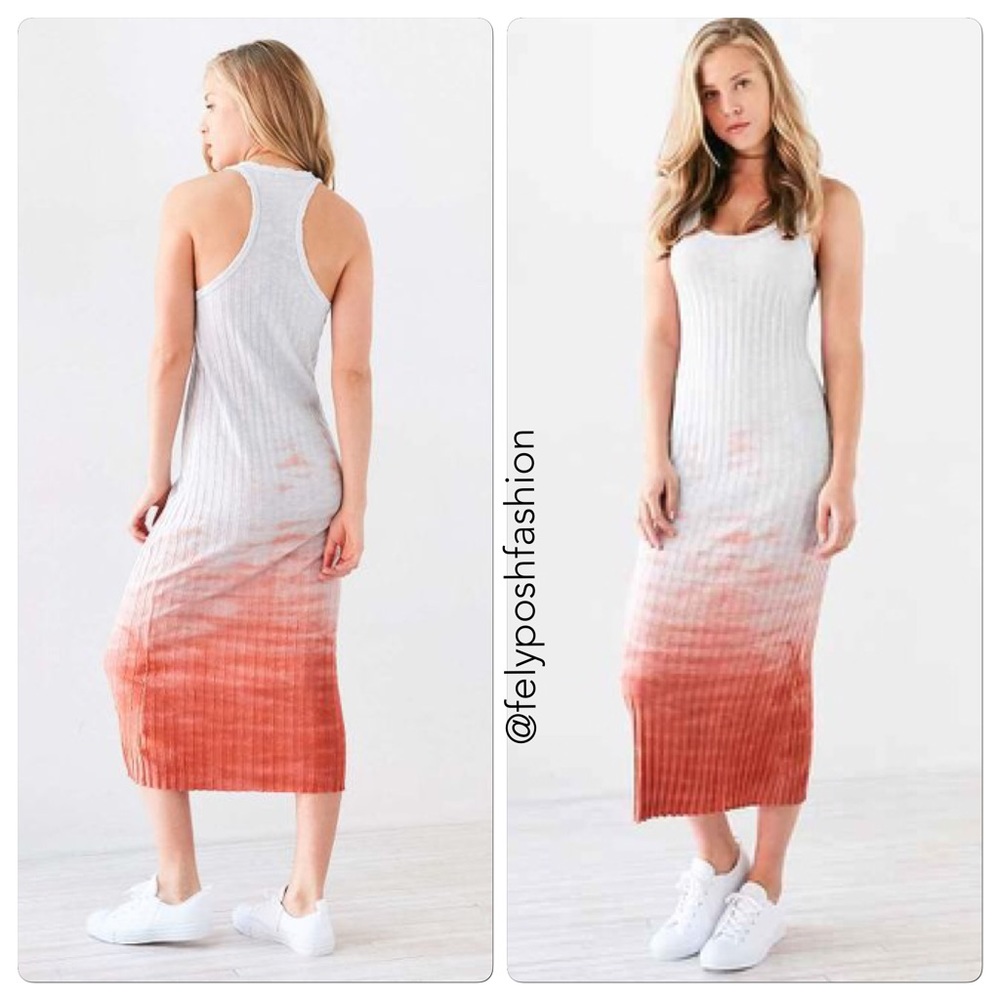 Urban Outfitters Weeping Willow Dip-Dye Midi Dress