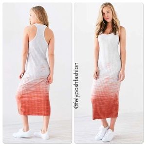 Urban Outfitters Weeping Willow Dip-Dye Midi Dress
