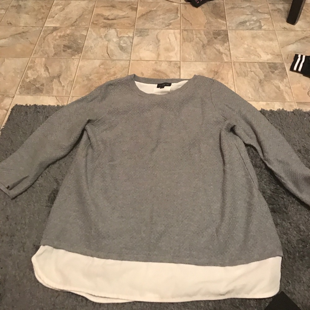 The limited layered chiffon knit sweater