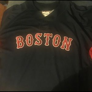 Authentic Boston Red Soxs Shirt with Stitching