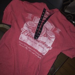 Budweiser lace up tshirt