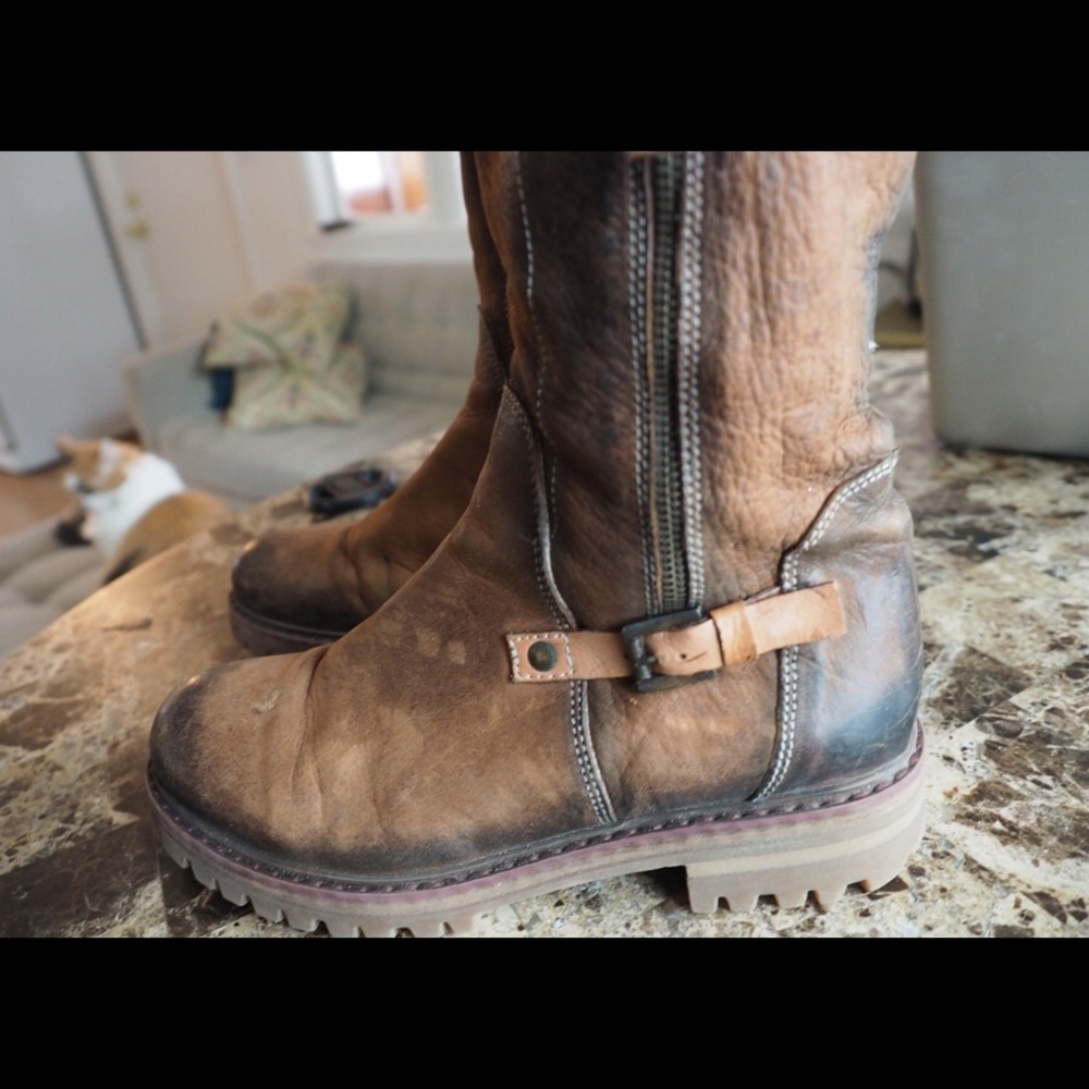 Manas Leather Rustic Riding Boots - EU39/ US9