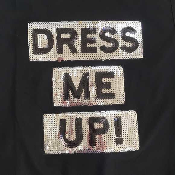 Hype L bodysuit black silver sequin stretch top - Picture 4 of 7