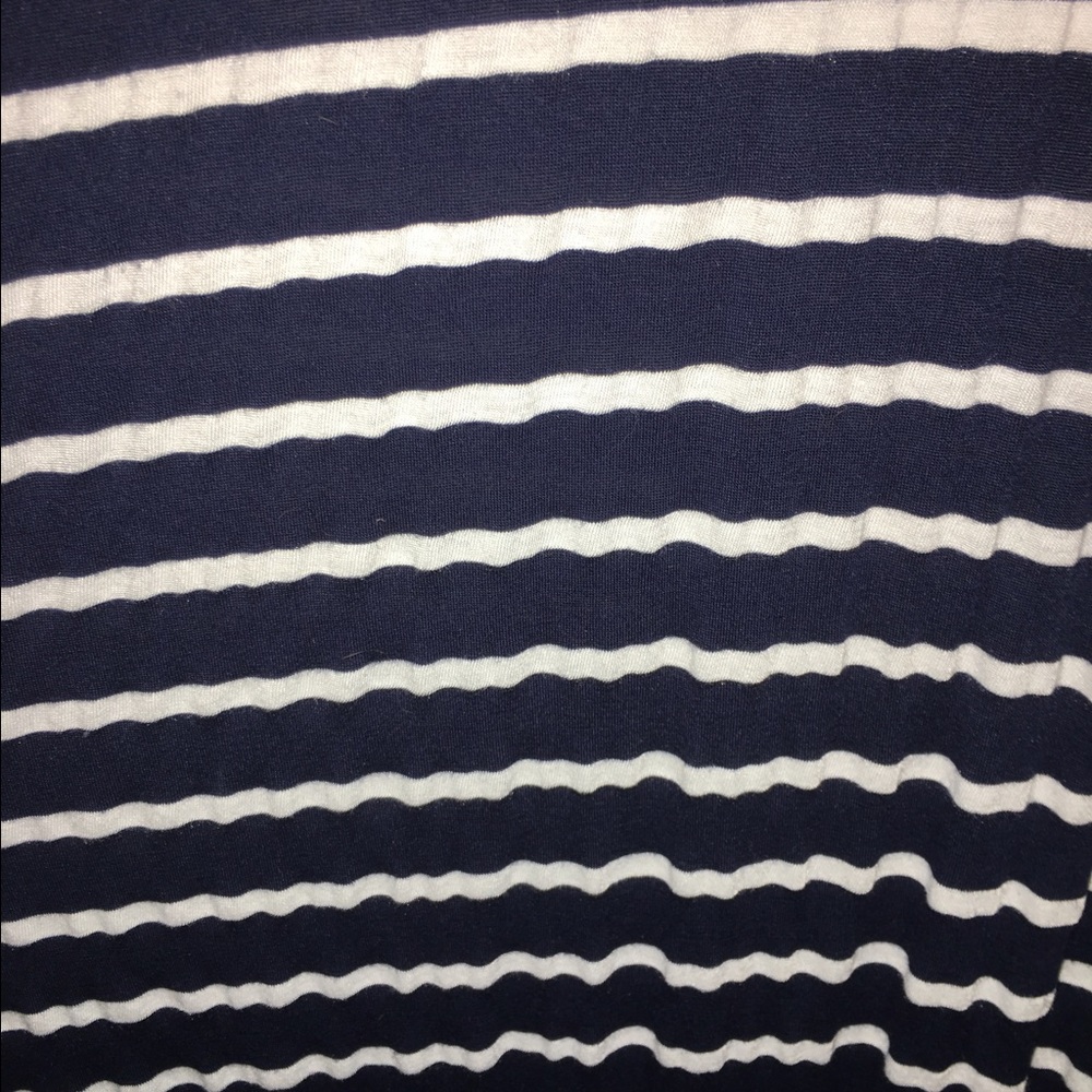 Dark blue with white stripes, maxi dress. - Picture 2 of 3