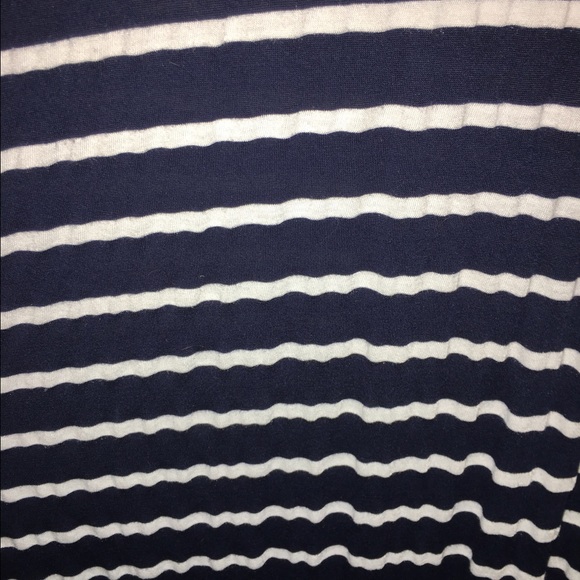 Dark blue with white stripes, maxi dress. - Picture 2 of 3