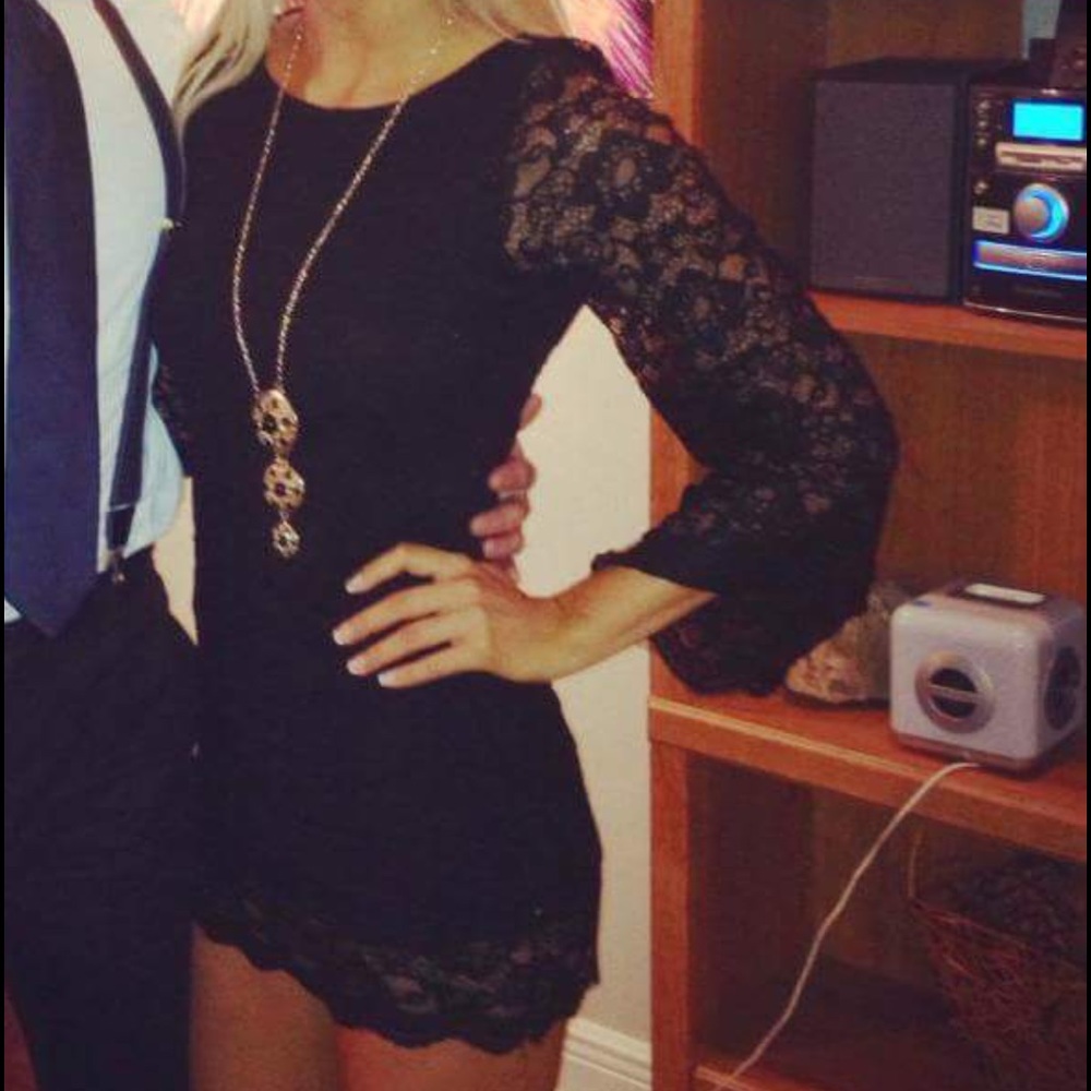 Black lace dress