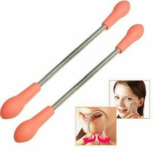 Facial hair removal threading spring