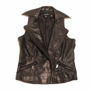 BEBE. Crocodile Leather Vest (S:XS)
