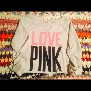LOVE PINK cropped sweater