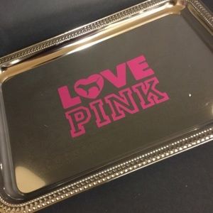 💕Love Pink Silver ✨Trinket vanity 💕Tray