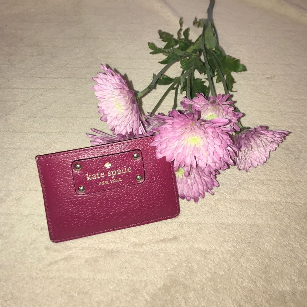 Kate Spade deep red card holder