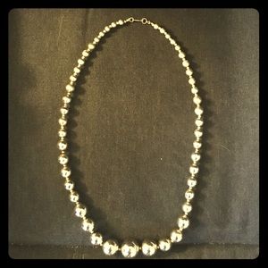 Silver ball necklace