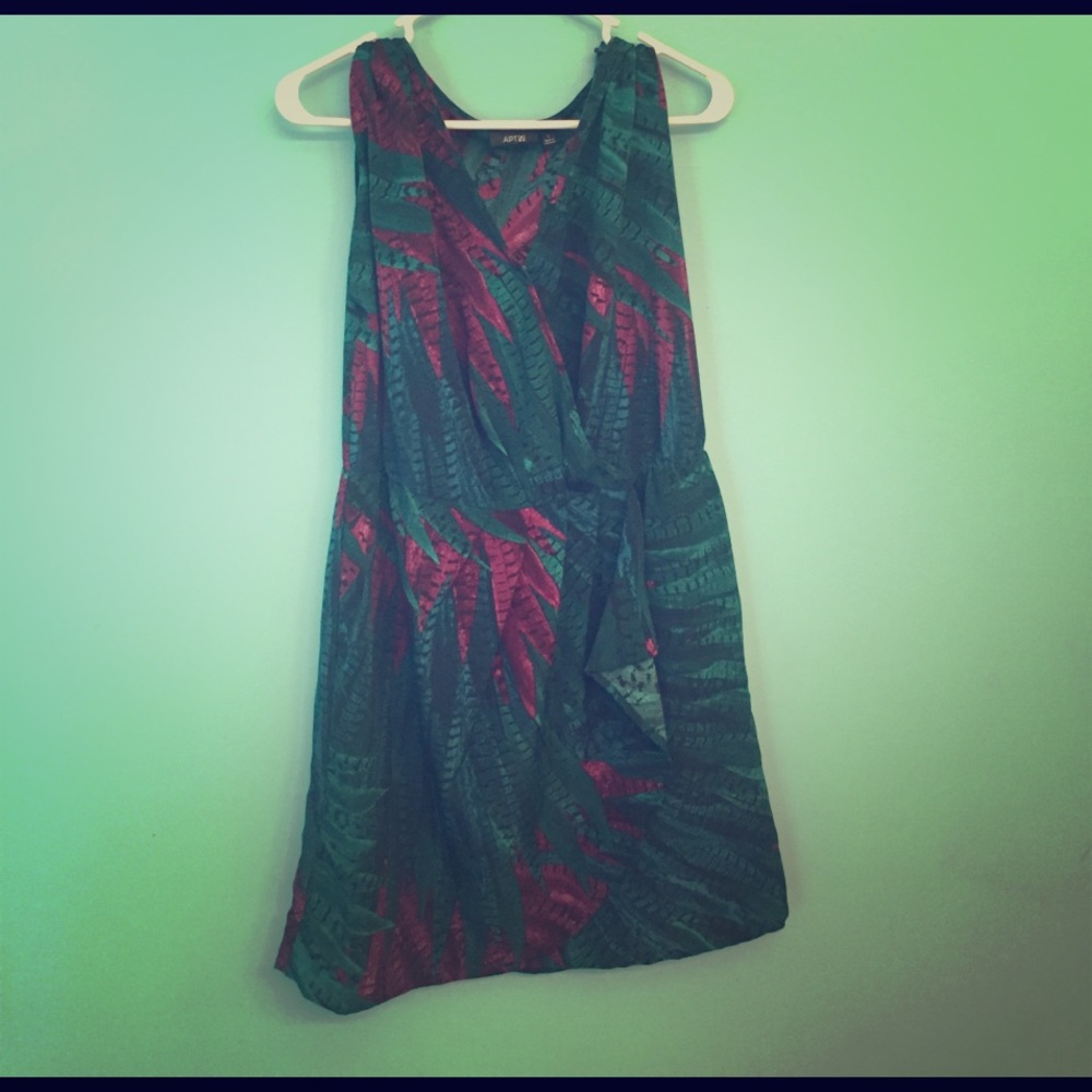 Multi color wrap dress