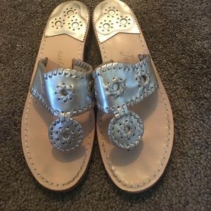 Jack Rogers platinum sandals